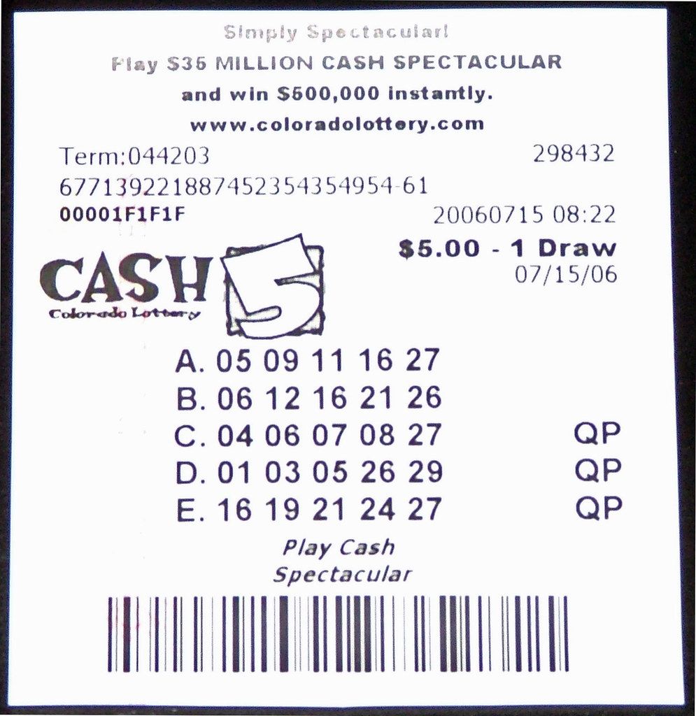 Colorado Lottery Ticket | A Cash-5 lottery ticket from the C\u2026 | Flickr