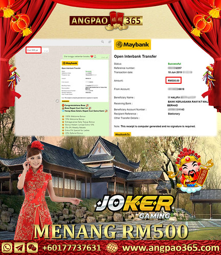 Tahniah Boss!! Cuci RM500.00 #Angpao365 #Joker123