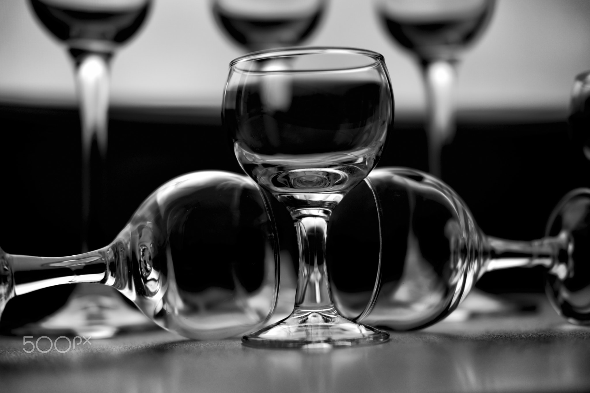 wine glass art for interiors , fujifilm x-pro2 acros black and white