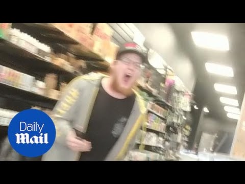 Vape shop worker LOSES IT and refuses to serve Trump supporter!