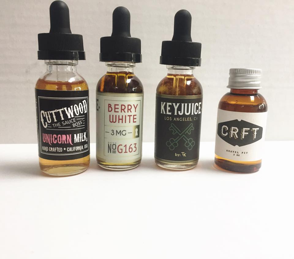 Various E liquid Bottles