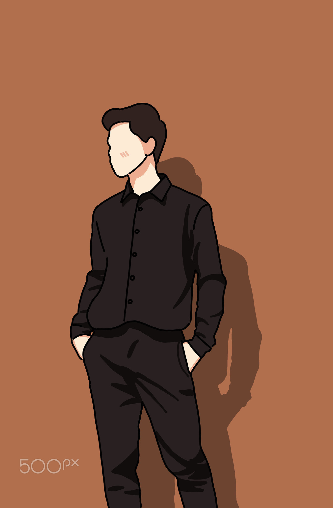 animated of a man standing